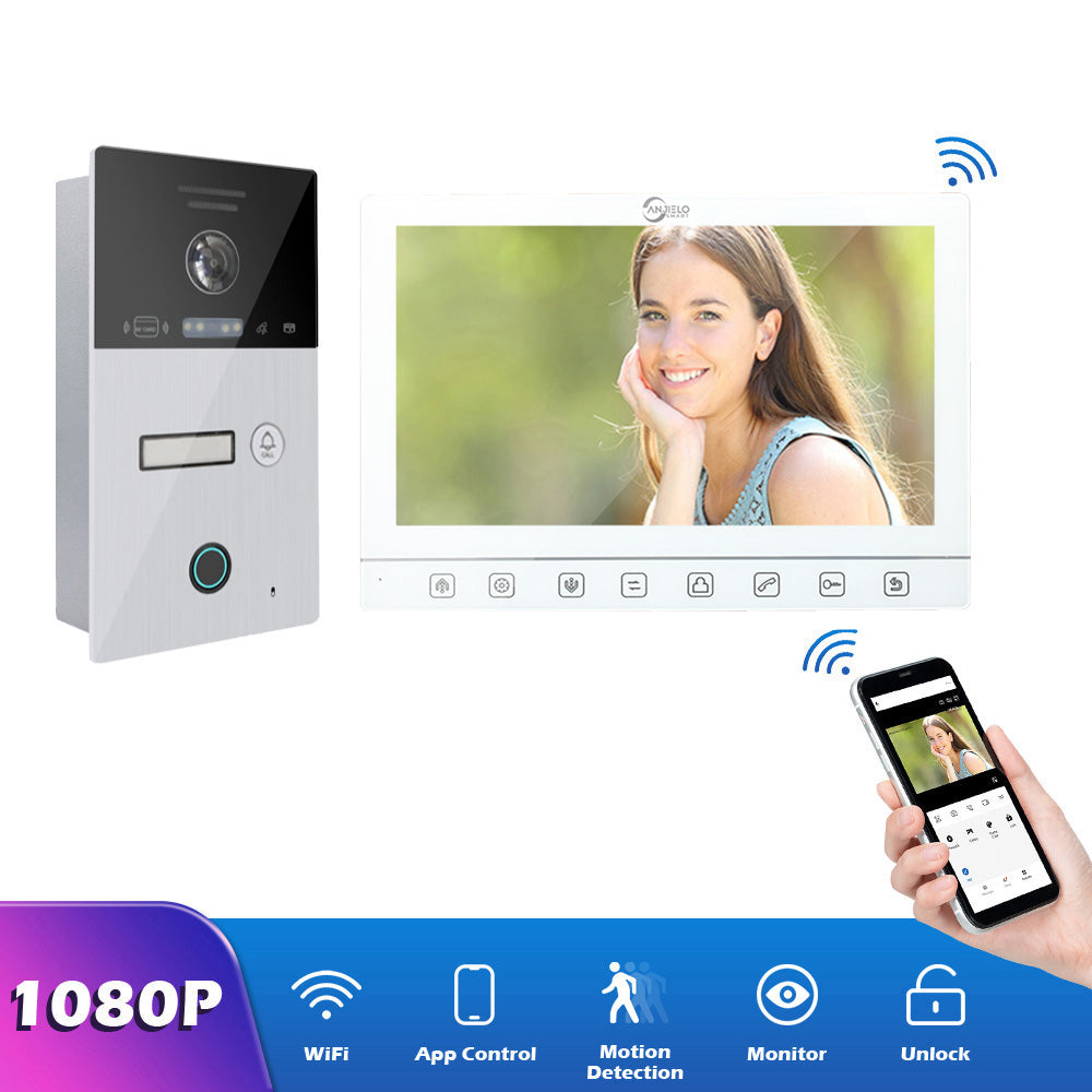 Tuya Smart mobile app Remote Wifi Video Intercom System Smart Video Door Phone 10 inch Full 1080p Screen Support RFID Card Unlock