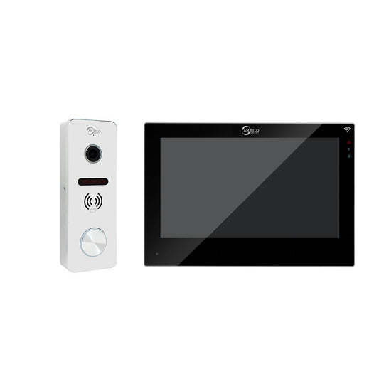 Anjielosmart 7 Inch Wireless Wifi Smart Home Video Door kit Intercom System with 1080p Monitor Rainproof Doorbell Camera