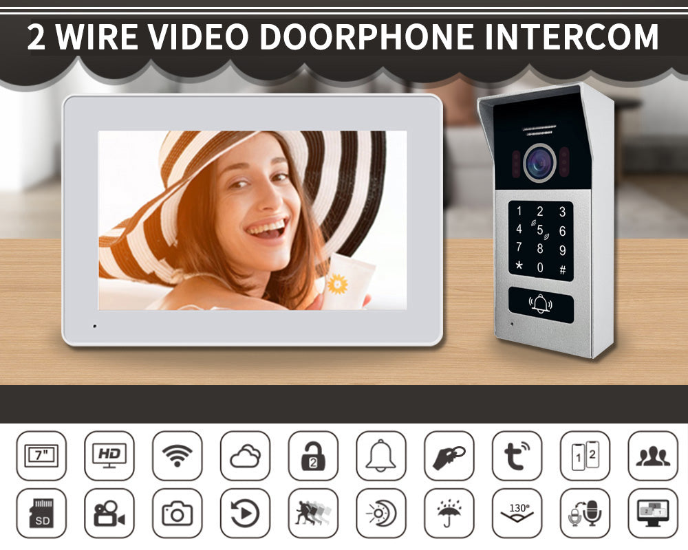 ANJIELO SMART Wired BUS Video Intercom Doorbell Camera 1080P Tuya