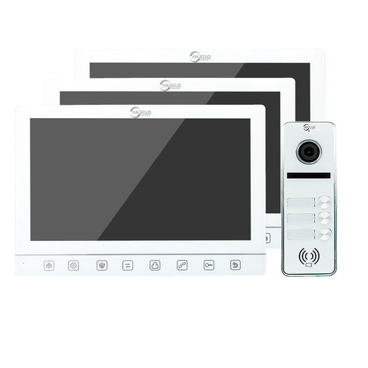 Anjielo écran intelligent bouton tactile 7 pouces 2 portes ou 3 portes sonnette système d'interphone vidéo pour appartement