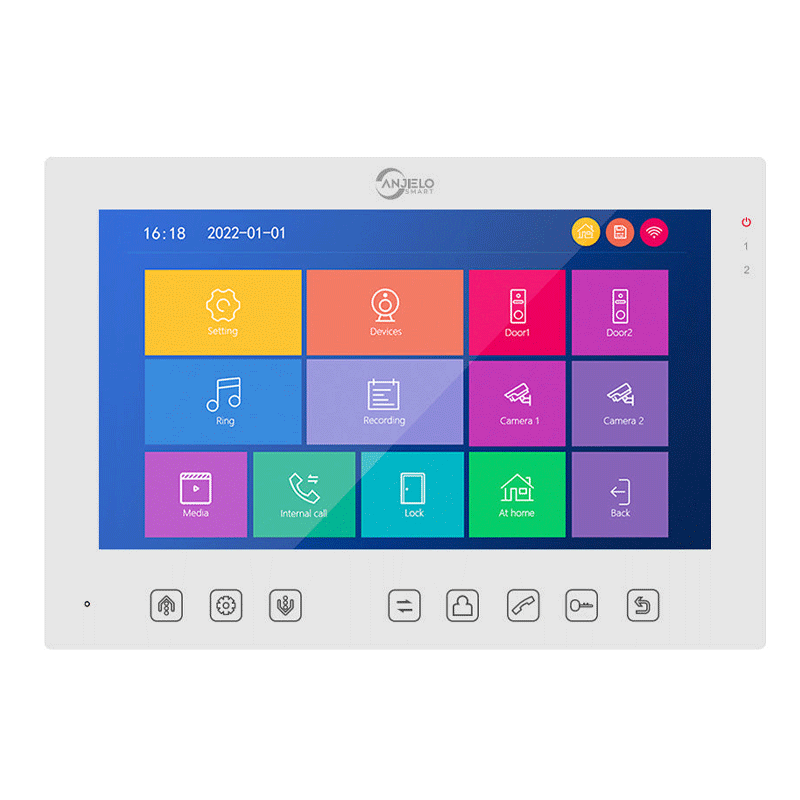 Anjielo Smart 1080P Tuya Smart 7inch Touch Button Model For Video Intercom