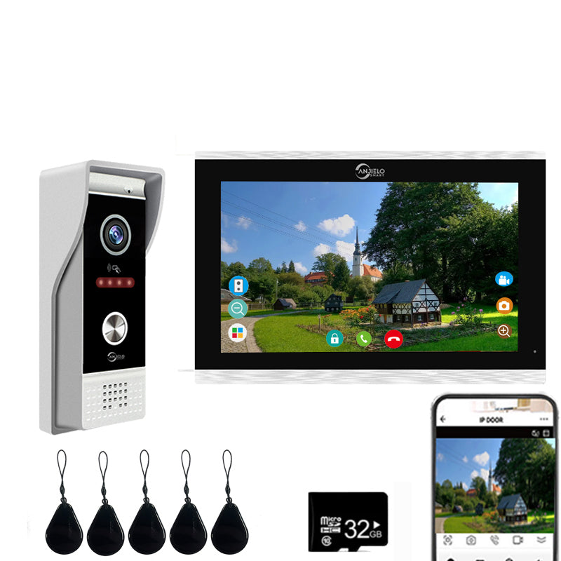 1080P 7 inch 10 Wifi Video Doorbell Intercom Tuya Smart Home Wireless Doorphone RFID Access Control System for Villa Apartment