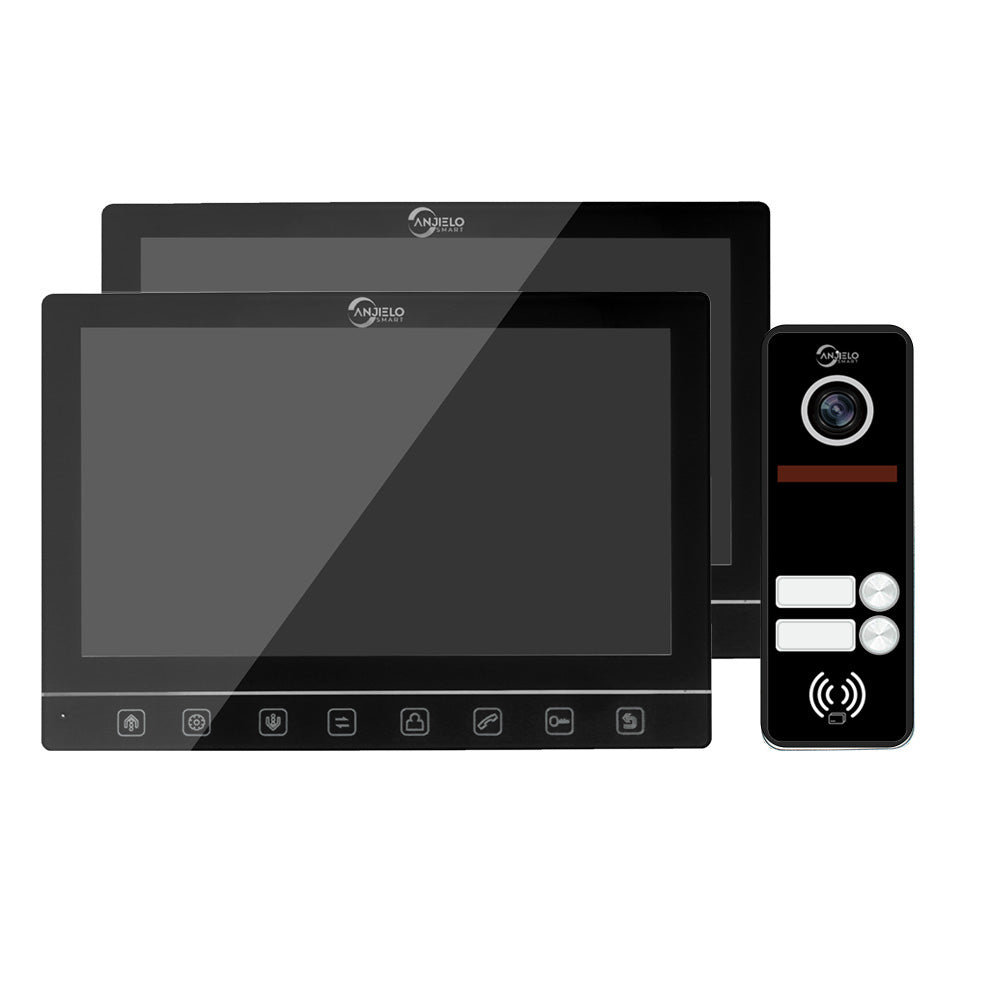 Latest Anjielosmart 10.1 inch Touch Monitor 1080P Support TUYA 2 OR 3-door Outdoor station Video Intercom For Apartment
