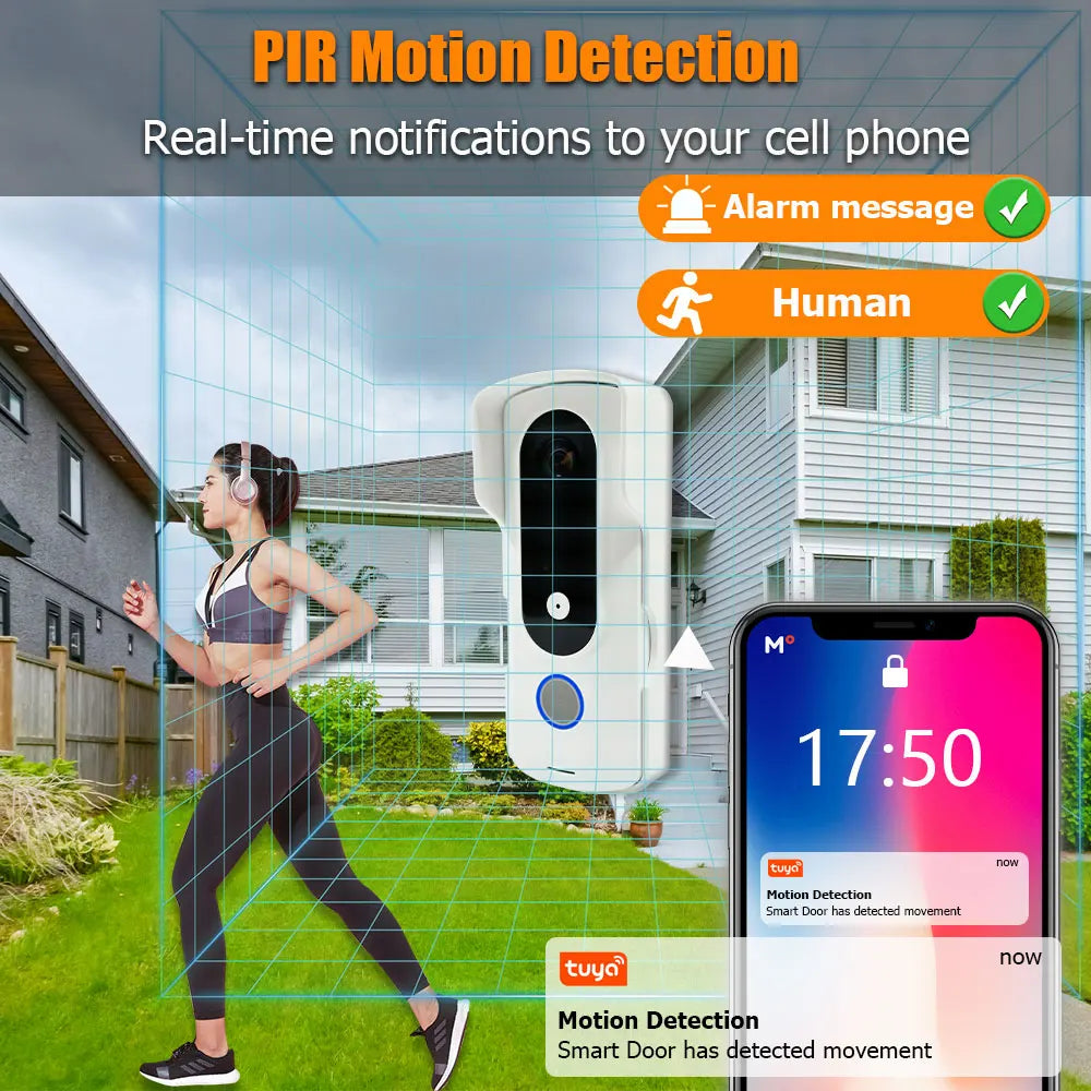 2-wire video doorbell intercom system 7 inch touch screen with night vision camera doorbell phone two-way intercom for home security