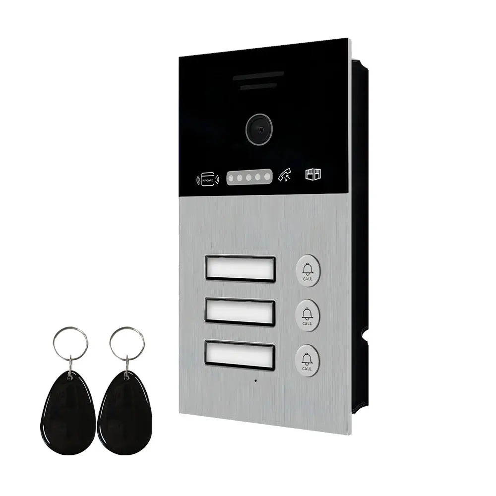 2 Wired Doorbell Intercom System 1080P Tuya 7 Inch Touch Screen Video Door Phone Card Unlock Support Dahua Hikvision IP Camera