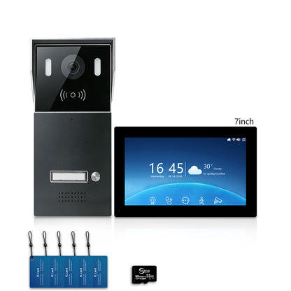 Anjielo 2-Wire Multi-Tenant Video Intercom System with Tuya App, 7/10-Inch Touch Screen, 2MP CMOS, IP65 Doorbell & 128GB TF Card