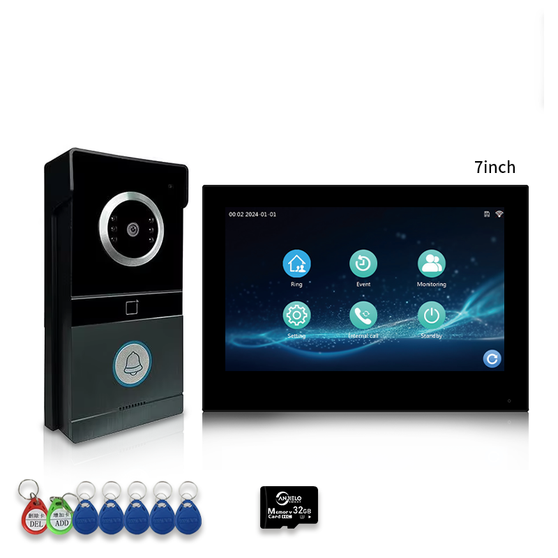 Anjieo IP Video Intercom System  2-Way Audio, HD Camera, Smart Home Doorbell with Remote Access for home
