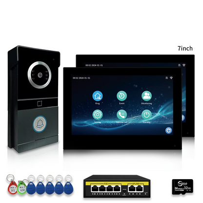 Anjieo IP Video Intercom System  2-Way Audio, HD Camera, Smart Home Doorbell with Remote Access for home