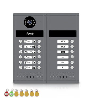 Anjielo 7/10 Inch WiFi Smart Video Doorbell Multi‑Family Apartment Intercom System Two‑Way Audio & Remote Unlock Digital Photo Frame & Background Music Tuya App Control IP65 Weatherproof