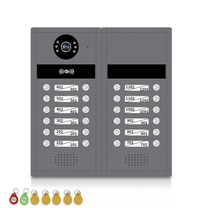 Anjielo 7/10 Inch WiFi Smart Video Doorbell Multi‑Family Apartment Intercom System Two‑Way Audio & Remote Unlock Digital Photo Frame & Background Music Tuya App Control IP65 Weatherproof