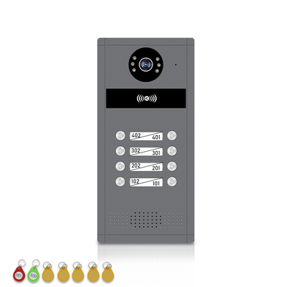 Anjielo 7/10 Inch WiFi Smart Video Doorbell Multi‑Family Apartment Intercom System Two‑Way Audio & Remote Unlock Digital Photo Frame & Background Music Tuya App Control IP65 Weatherproof