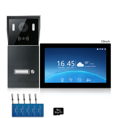 Anjielo 2-Wire Multi-Tenant Video Intercom System with Tuya App, 7/10-Inch Touch Screen, 2MP CMOS, IP65 Doorbell & 128GB TF Card