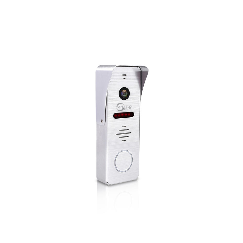 Anjielo 4-Wire Video Intercom System Wired Video Doorbell Single Doorbell With Motection Infrared Night Vision