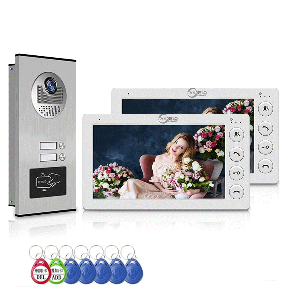 Anjielo Smart Building Video Intercom for Seamless Building Communication Real-Time Monitoring Visual Intercom Expandable Visual Intercom up to 12 Devices