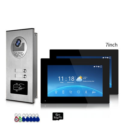Anjielo 4-Wire Multi-Family Video Intercom System with Tuya Smart – 1080P HD, Motion Detection & Night Vision