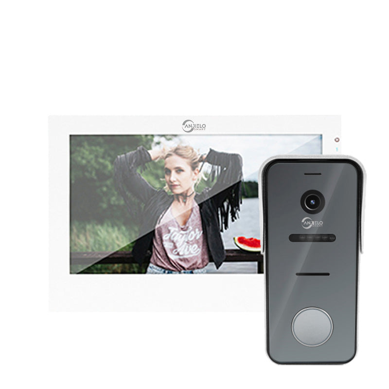Anjielo Smart 7 pouces écran tactile avec caméra de sonnette vidéo grand Angle 1080P pour appartement Villa maison