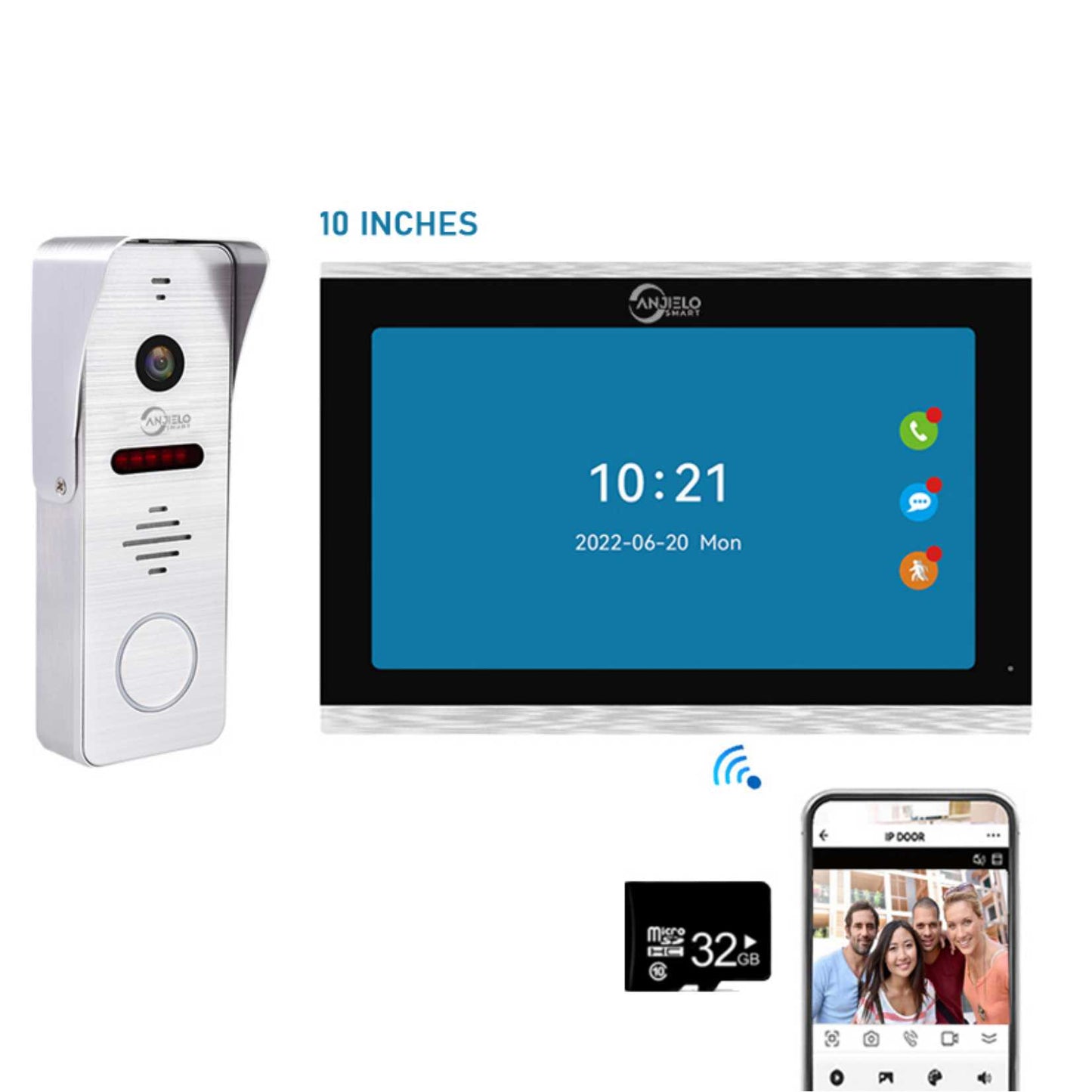 Nouveau Tuya 7/10 pouces vidéo Wifi interphone Tuya Smart Home système de sonnette vidéo filaire 1080P 148 ° caméra de sonnette moniteur tactile complet