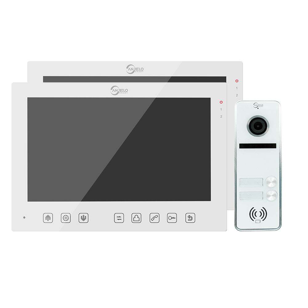 Anjielo Smart Screen 7 inch Touch button 1080P with 2-door Doorbell Night Vision Video Doorphone For Home Villa Apartment
