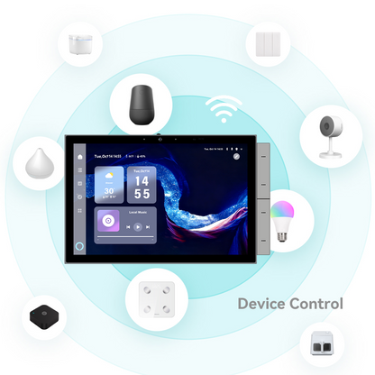 Anjielo 2025 10.1" Tuya Smart Home Automation In-Wall Mount Central Control Switch Panel with Zigbee Hub Gateway Built-in Alexa Voice
