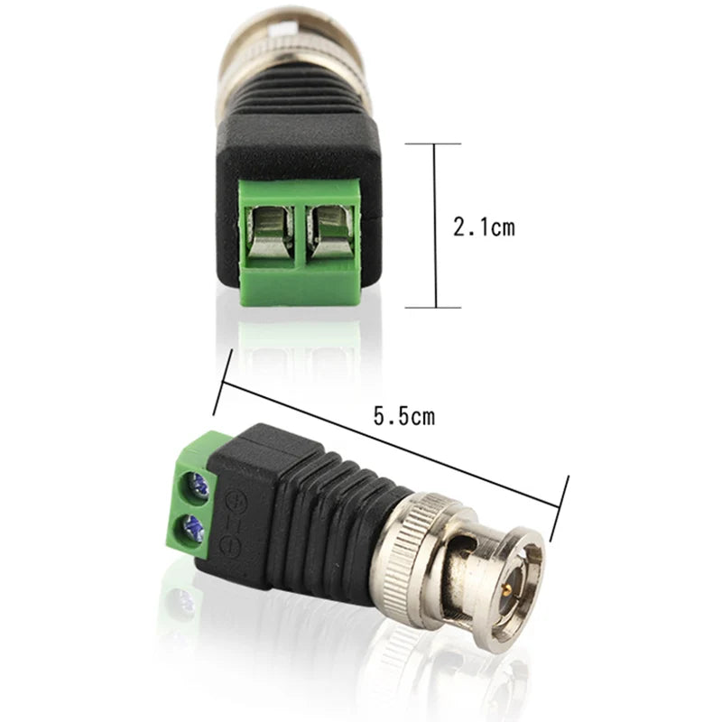 Camera CCTV Connectors BNC UTP Coax CAT5 Video Balun Connector Adapter for CCTV Surveillance Camera CCTV System