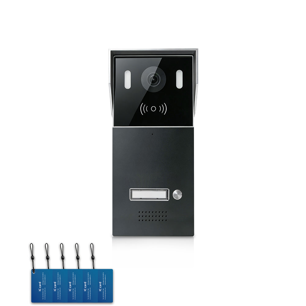 Anjielo 2-Wire Multi-Tenant Video Intercom System with Tuya App, 7/10-Inch Touch Screen, 2MP CMOS, IP65 Doorbell & 128GB TF Card