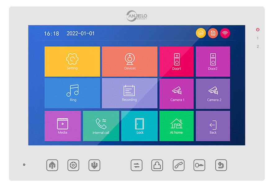 Anjielo Smart 1080P Tuya Smart 7inch Touch Button Model For Video Intercom