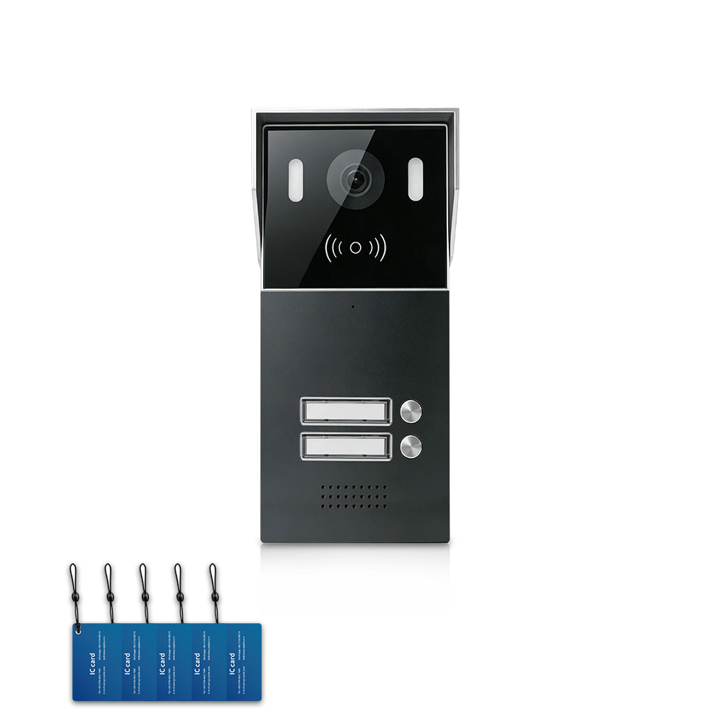Anjielo 2-Wire Multi-Tenant Video Intercom System with Tuya App, 7/10-Inch Touch Screen, 2MP CMOS, IP65 Doorbell & 128GB TF Card