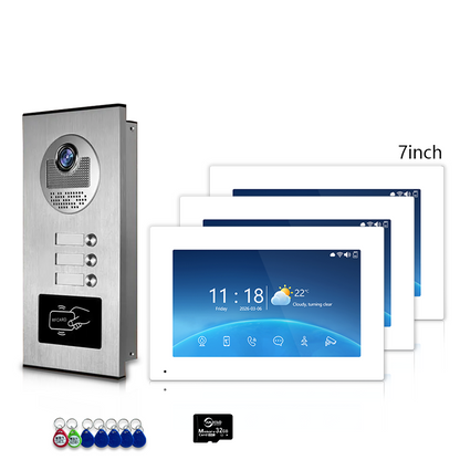 Anjielo 4-Wire Multi-Family Video Intercom System with Tuya Smart – 1080P HD, Motion Detection & Night Vision