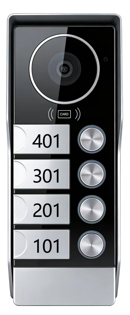 ANJIELO 2 Wire 1080P Video Intercom System with Wide Angle Waterproof IP65 Single Doorbell for Multi-apartment