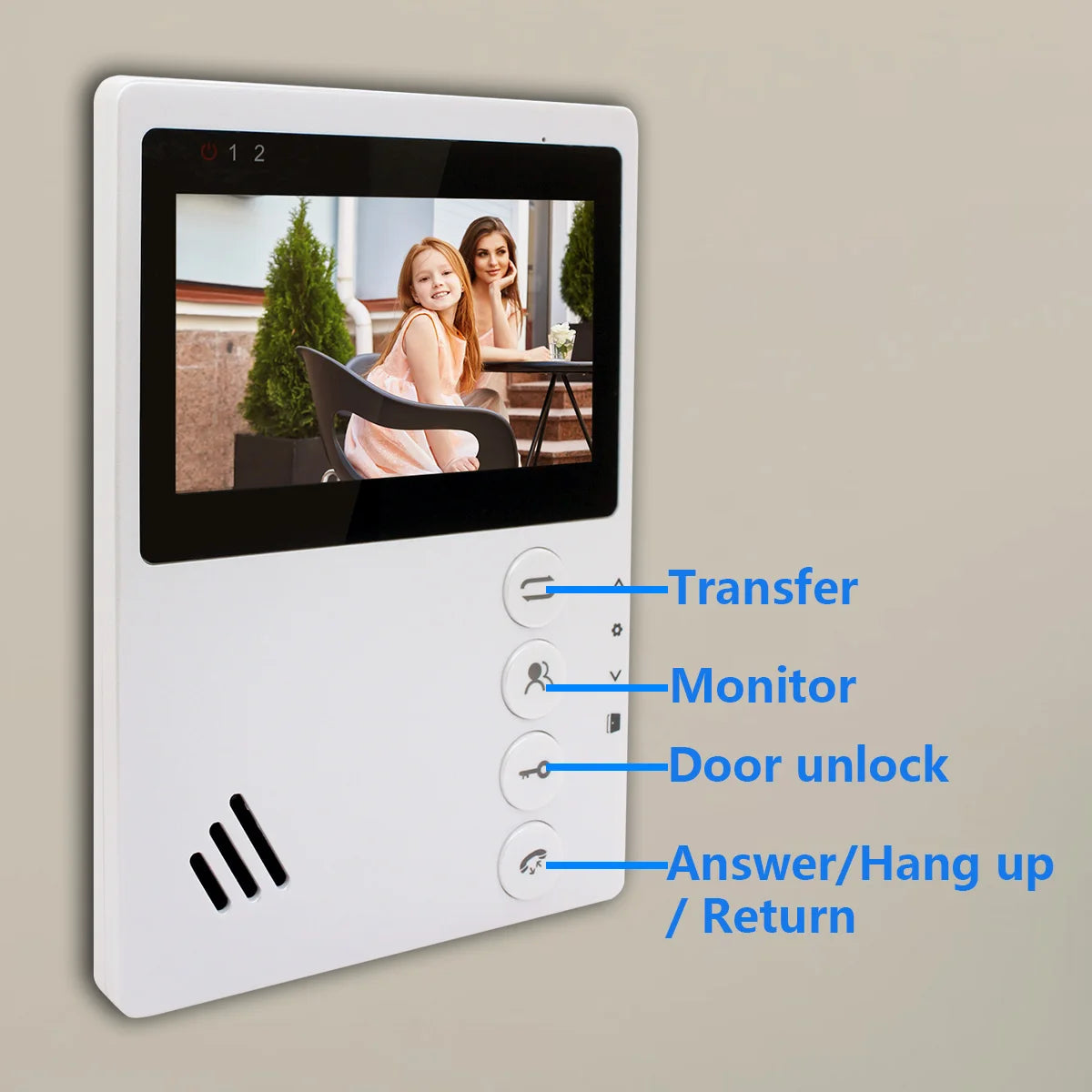 4.3 Inch Monitor Wired Door Phone Metal Doorbell Video Intercom System for Home Apartment Waterproof Night Vision