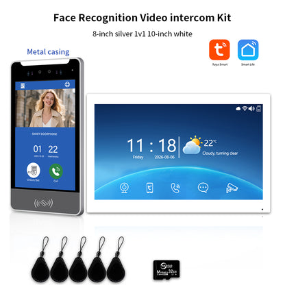 Anjielo IP Video Intercom System with AI Face Recognition, Tuya Smart WiFi, 5-in-1 Unlock, 1080P HD Night Vision & Multi-Story Villa Access Control for Apartment & Building Security