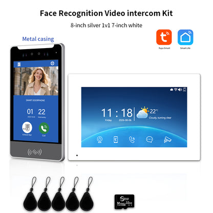 Anjielo IP Video Intercom System with AI Face Recognition, Tuya Smart WiFi, 5-in-1 Unlock, 1080P HD Night Vision & Multi-Story Villa Access Control for Apartment & Building Security