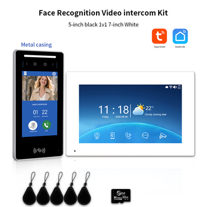 Anjielo IP Video Intercom System with AI Face Recognition, Tuya Smart WiFi, 5-in-1 Unlock, 1080P HD Night Vision & Multi-Story Villa Access Control for Apartment & Building Security
