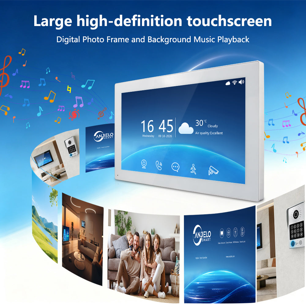Two-Wire Video Intercom System with Tuya Smart App, 7"/10" Touch Screen, 1080P HD & IP65 Waterproof Doorbell