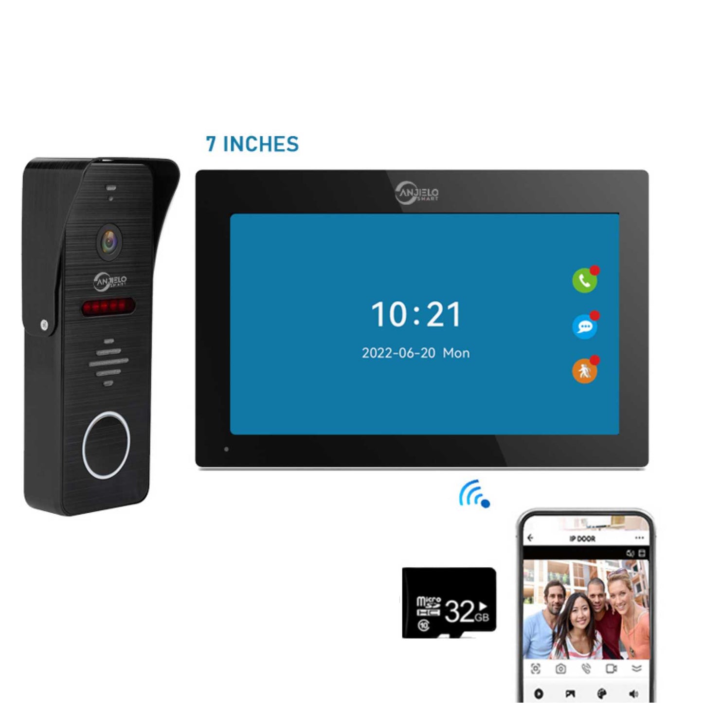 Nouveau Tuya 7/10 pouces vidéo Wifi interphone Tuya Smart Home système de sonnette vidéo filaire 1080P 148 ° caméra de sonnette moniteur tactile complet