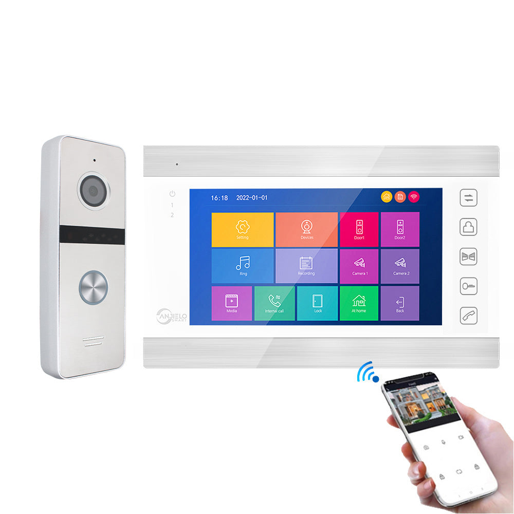 Hot sale 1080P Doorbell Camera wired 7 inch Touch Button Monitor Video Intercom Support Tuya For Home Villa Apartment