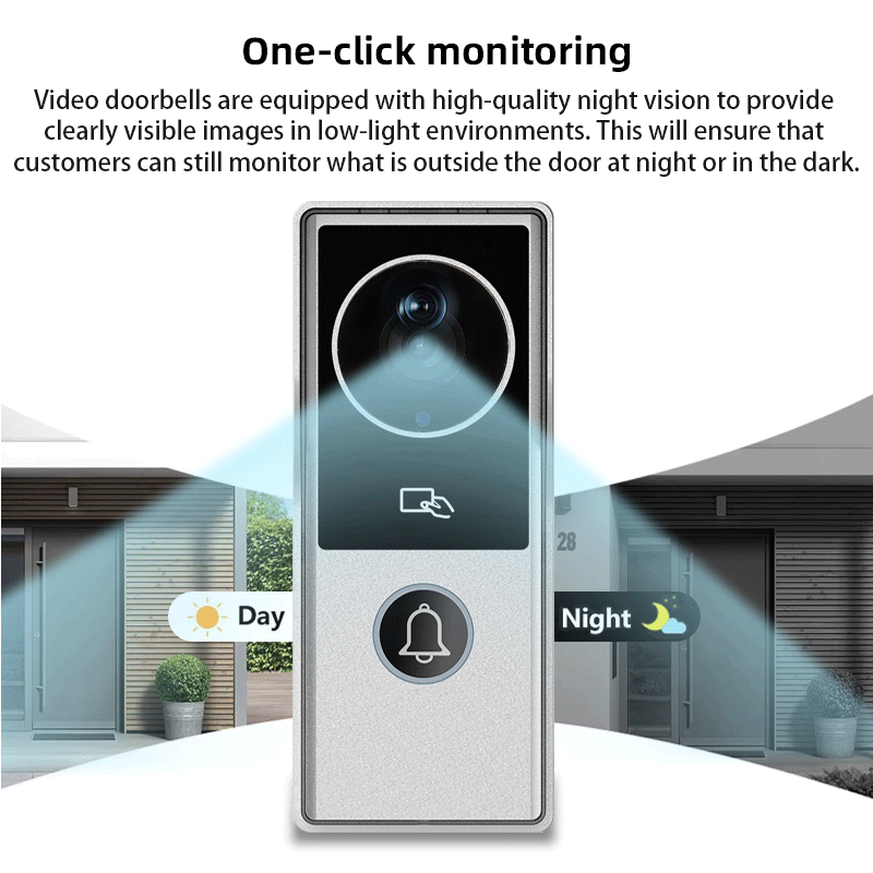 ANJIELOSMART  latest FHD1080P video intercom Doorphone Touch Screen with Wired Doorbell 1080P 140° interfone