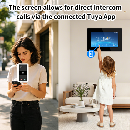 Anjielo 4‑Wire Tuya Video Intercom System, 7"/10" Touch Monitor, RFID Card Unlock, IP65 Wired Video Doorbell for Villa Apartment Home Security