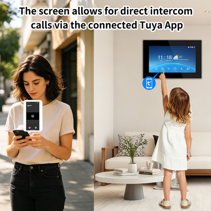 Anjielo 4-Wire Video Intercom Kit with Tuya Smart WiFi, 1080P HD Night Vision Camera, 7/10-Inch Touchscreen Monitor, Remote Unlock, Motion Detection & IP65 Waterproof for Home, Apartment & Villa Security
