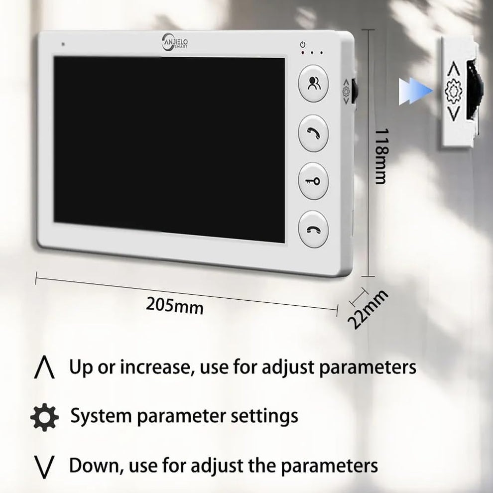 Anjielo Smart Building Video Intercom for 7 Inch Monitor Seamless Buil ...