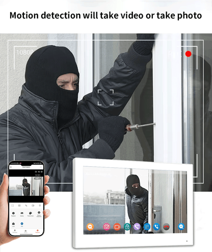 Anjielo Smart 10 inch 1080P Tuya Smart Video Doorphone Metal Doorbell Video Intercom System for Multi-Apartment