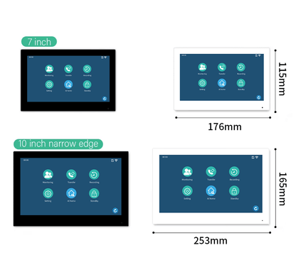 Anjielo 1080P TUYA Video intercom 7inch 10inch Touch Monitor