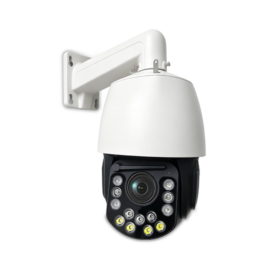 Anjielo 5MP 30X Optical Zoom AI PTZ Speed Dome Camera 1/2.8" Sony Sensor POE+DC12V Two-Way Audio IP66 Weatherproof