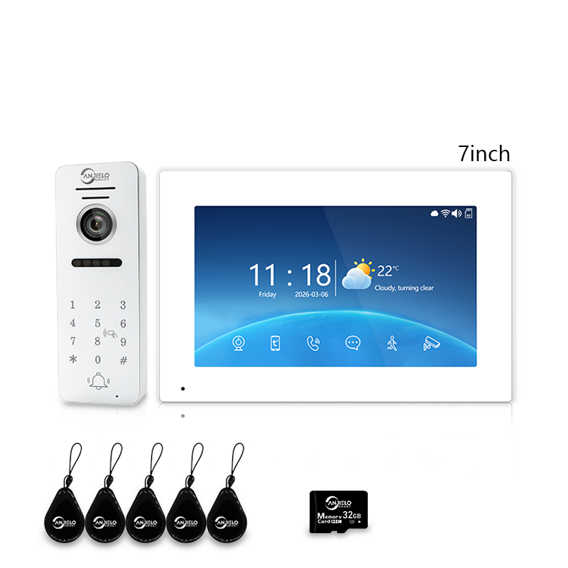 4-Wire Tuya Smart Video Intercom System 10 Inch Indoor Monitor Wired Doorbell with PIR Motion Detection Two-Way Audio Remote Mobile App Unlock for Home Villa Security
