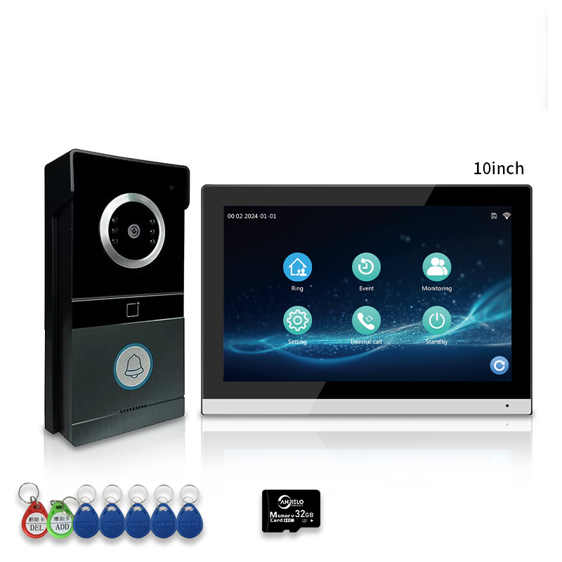 Anjieo IP Video Intercom System  2-Way Audio, HD Camera, Smart Home Doorbell with Remote Access for home