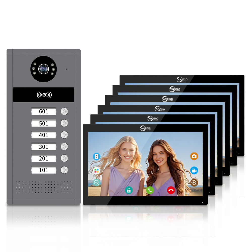 Anjielo Smart 7/10-Inch 6-24 Household Tuya Smart Video Doorbell Metal Doorbell Video Intercom System Suitable For Multi-Family