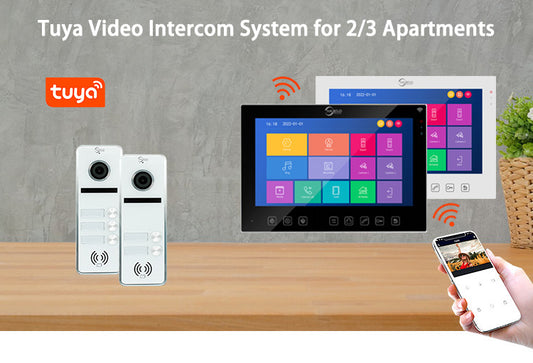 Anjielo écran intelligent 7 pouces bouton tactile 1080P avec sonnette 2 portes Vision nocturne interphone vidéo pour maison Villa appartement