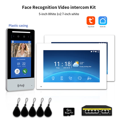 Anjielo IP Video Intercom System with AI Face Recognition, Tuya Smart WiFi, 5-in-1 Unlock, 1080P HD Night Vision & Multi-Story Villa Access Control for Apartment & Building Security