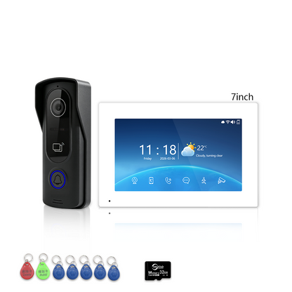 Anjielo 4-Wire Video Intercom Kit with Tuya Smart WiFi, 1080P HD Night Vision Camera, 7/10-Inch Touchscreen Monitor, Remote Unlock, Motion Detection & IP65 Waterproof for Home, Apartment & Villa Security