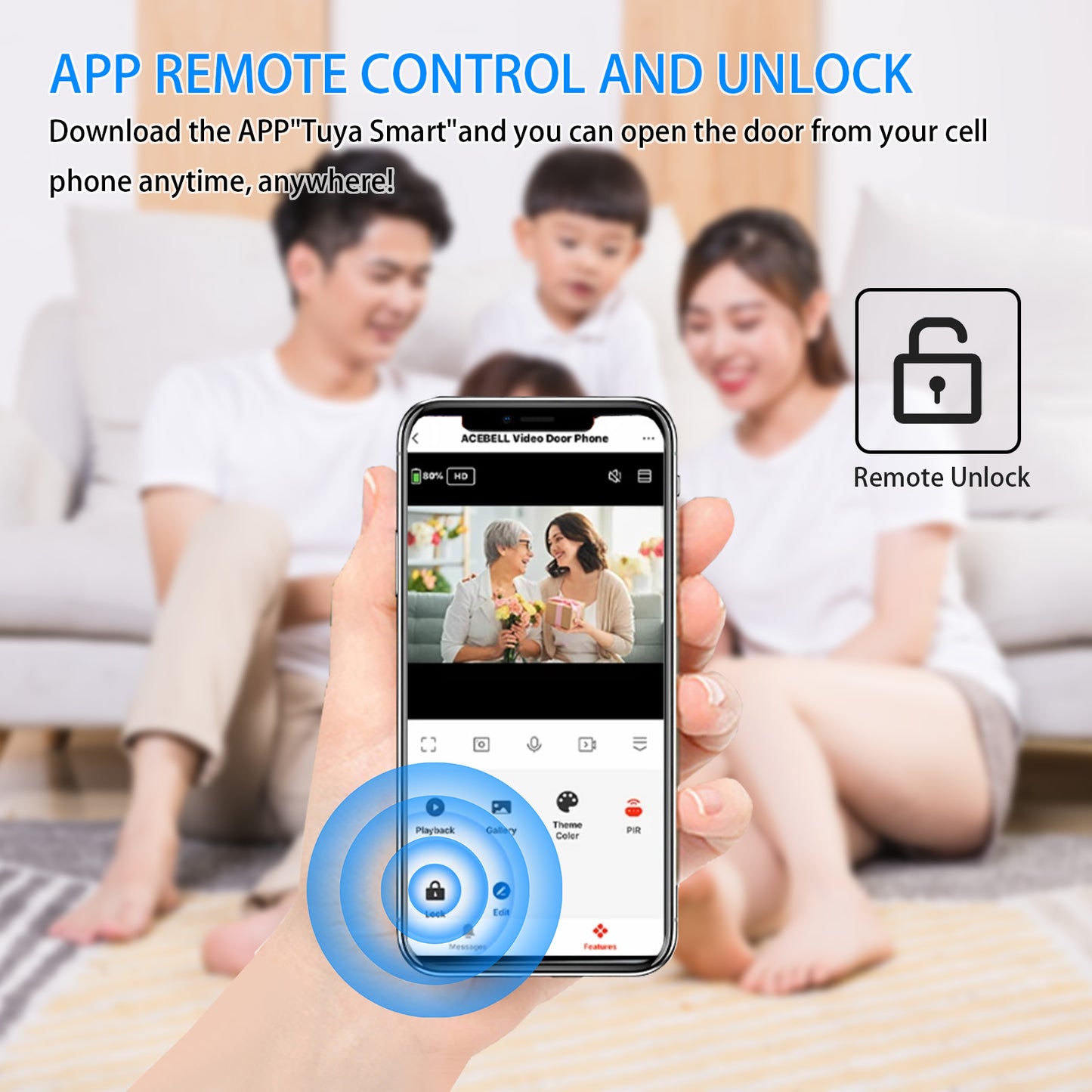 ANJIELOSMART TUYA wifi halow  Video Intercom System Wire Free Doorbell Camera with 7" Touch Screen Monitor, 1080P HD Door Phone Kits